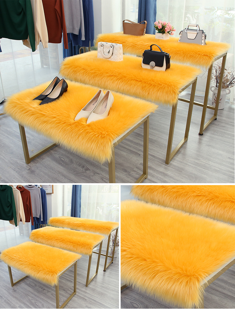 Audio Display Cabinet Fur Mat, Dressing Table Fur Mat, Floor Mat, New Year's Silk Wool Carpet, Room Floor, Computer Desk Fur Mat, Kang
