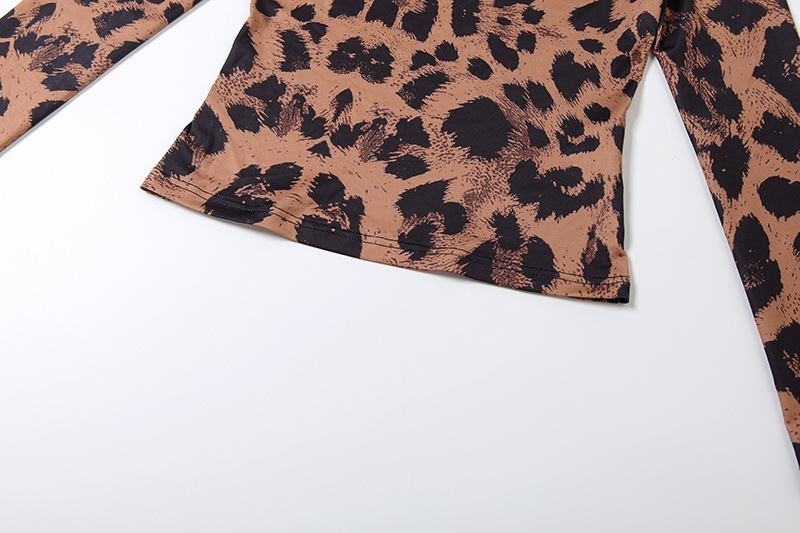 Damen Langarm Oberteil Und Slim Hose Set Mit Digitaldruck Herbst_voghion.com