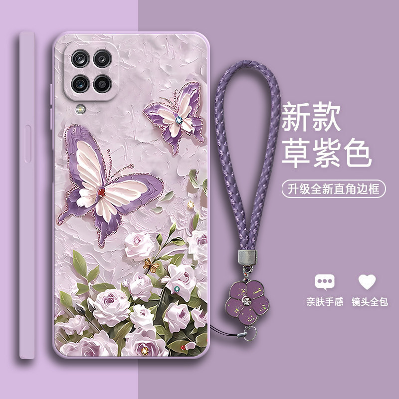 Suitable for Oil Painting Butterfly Samsung A12 Mobile Phone Protective Case Galaxy Silicone Samsung Full-Cover 4g Anti-Drop 5g Protection Suitable for Oil Painting Butterfly Samsung A12 Mobile Phone Protective Case Galaxy Silicone Samsung Full-Cover 4g Anti-Drop 5g Protection