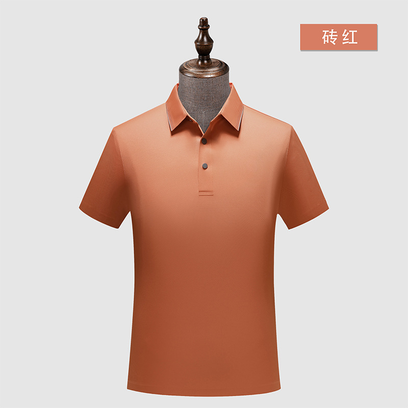 Brocado a cuadros amoníaco sin costuras 5A antibacteriano color sólido cuello de segundo nivel camisa de polo logotipo impreso personalizado ropa de trabajo de secado rápido overoles