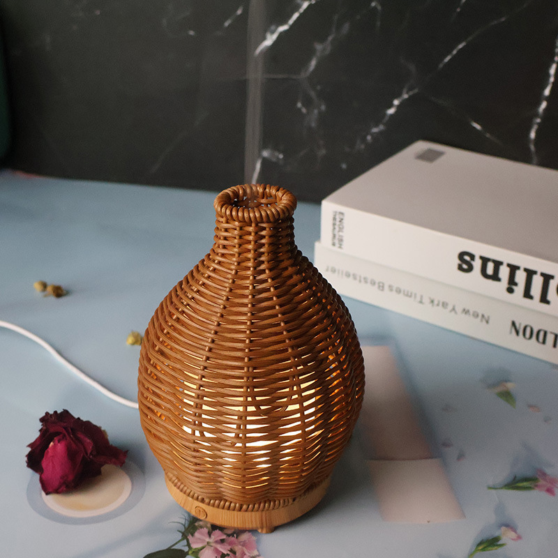 Nuevos productos transfronterizos USB caña doméstica humidificador de aroma de escritorio de oficina madera ultrasonido máquina de aroma de aceite esencial