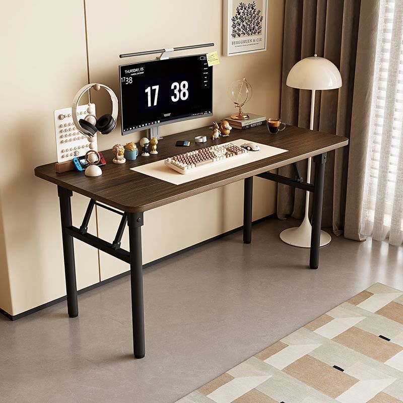 클래식 월넛 컬러 단층 라운드 레그 블랙 프레임 - 두꺼운 버전