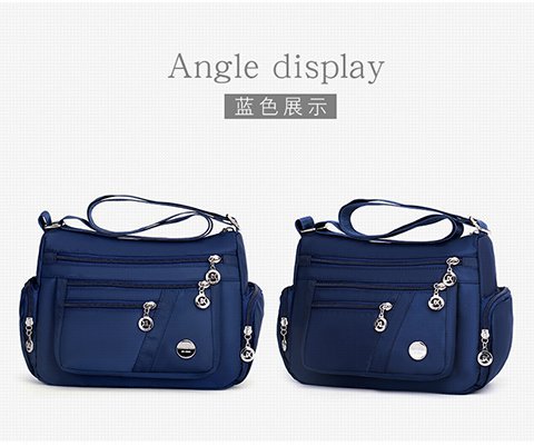 New multi-layered nylon bag, casual single-shoulder crossbody bag, trendy women's crossbody bag, cross-border one-piece delivery worldwide undefined