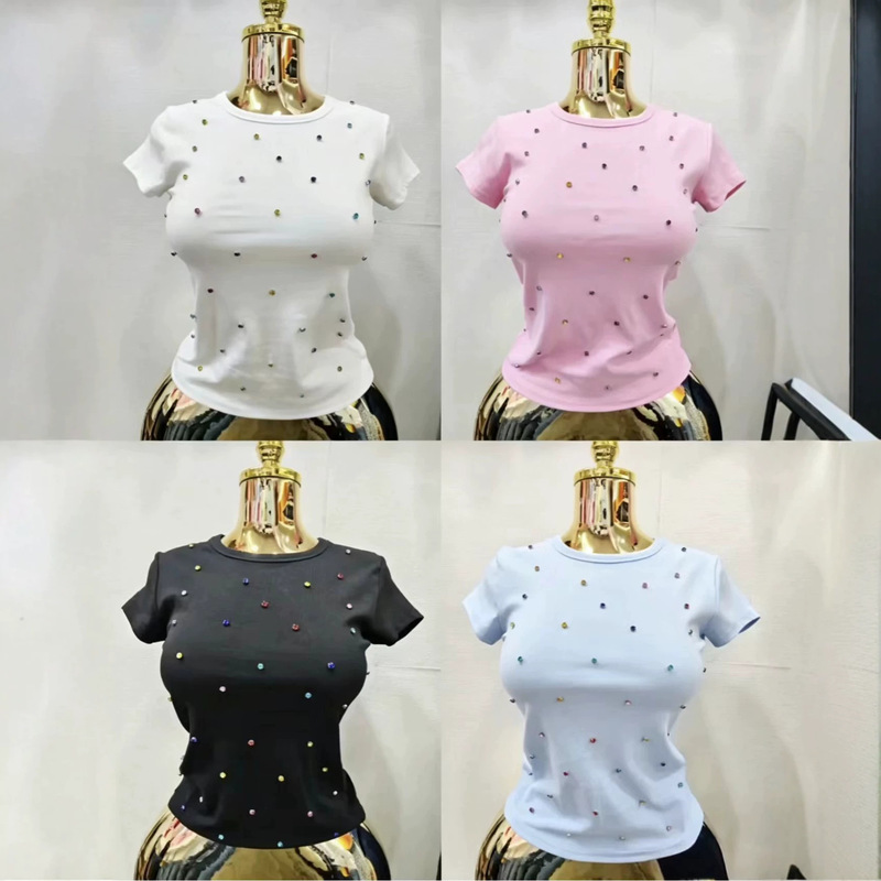 New Style Women's T-Shirt Tops Women's T-Shirt Wholesale Round Neck T-Shirt Wholesale Basic Top New Style Women's T-Shirt Tops Women's T-Shirt Wholesale Round Neck T-Shirt Wholesale Basic Top