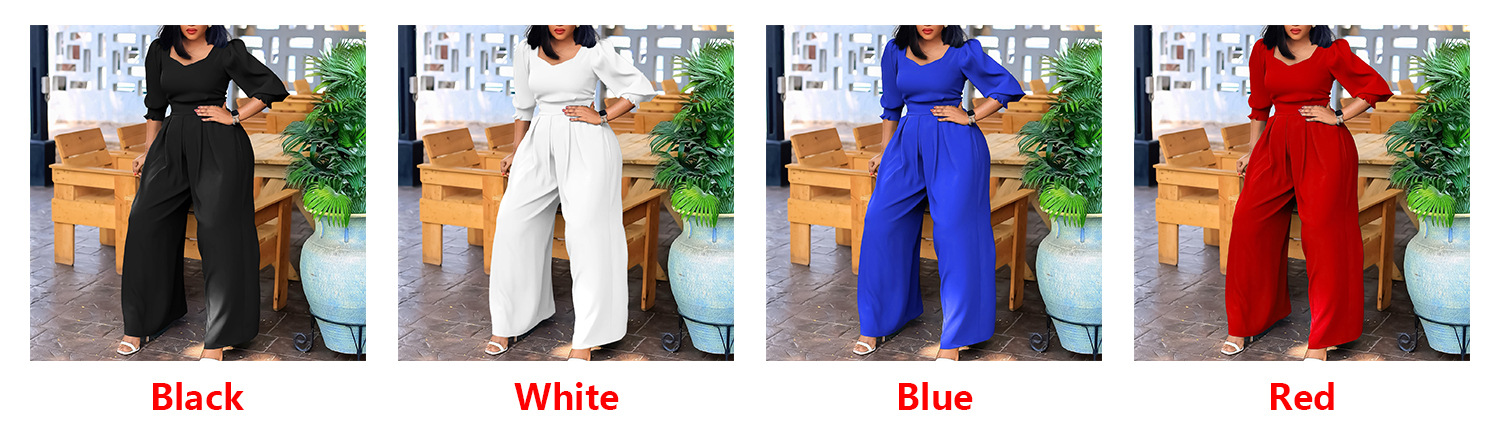Damen Jumpsuit Langarm Lässig Weites Bein Für Den Winter_voghion.com