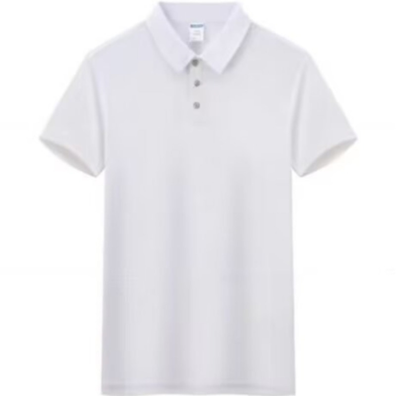 Summer Breathable Skin-Friendly Lapel Men's Short-Sleeved Wide Version Polo Shirt Pure Color Versatile Casual Work Clothing Style Men's Top