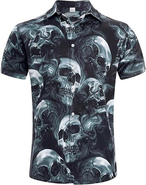 Venta caliente transfronteriza europea y americana, linda mascota gato estampado 3D, camisa hawaiana de manga corta con botones sueltos en la calle principal para hombres