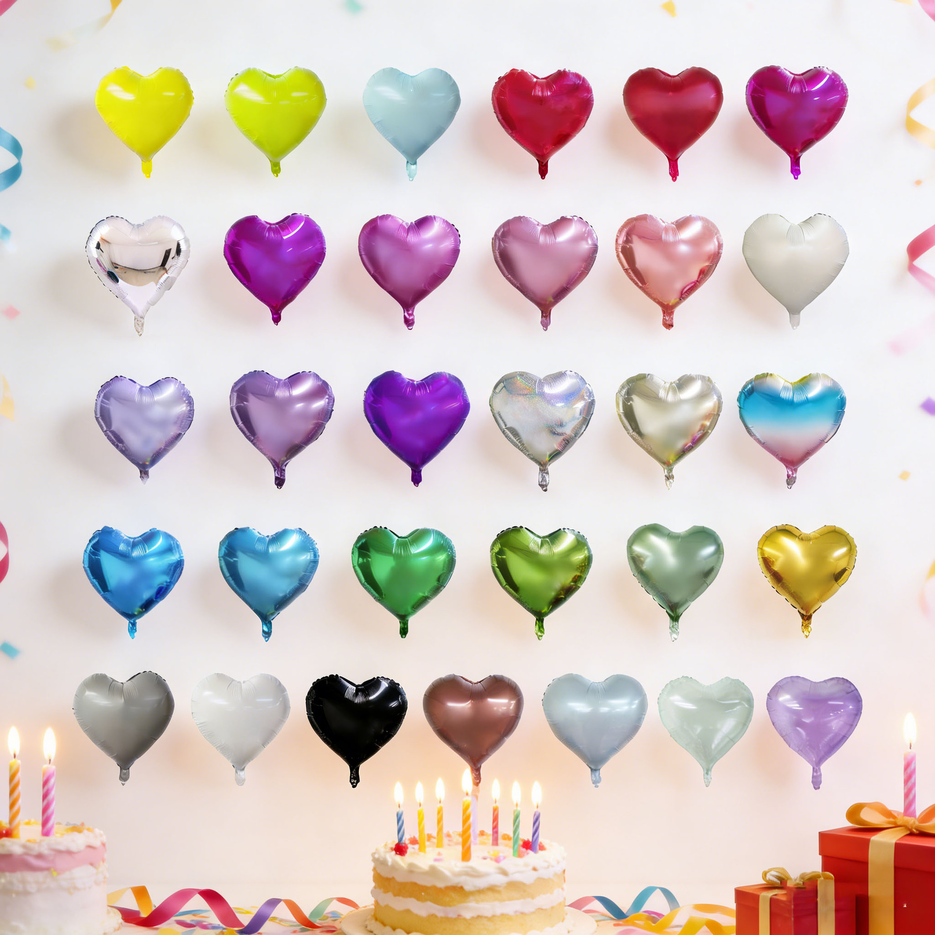 18寸爱心铝膜气球生日婚庆派对装饰爱心铝箔气球氦气球批发装饰