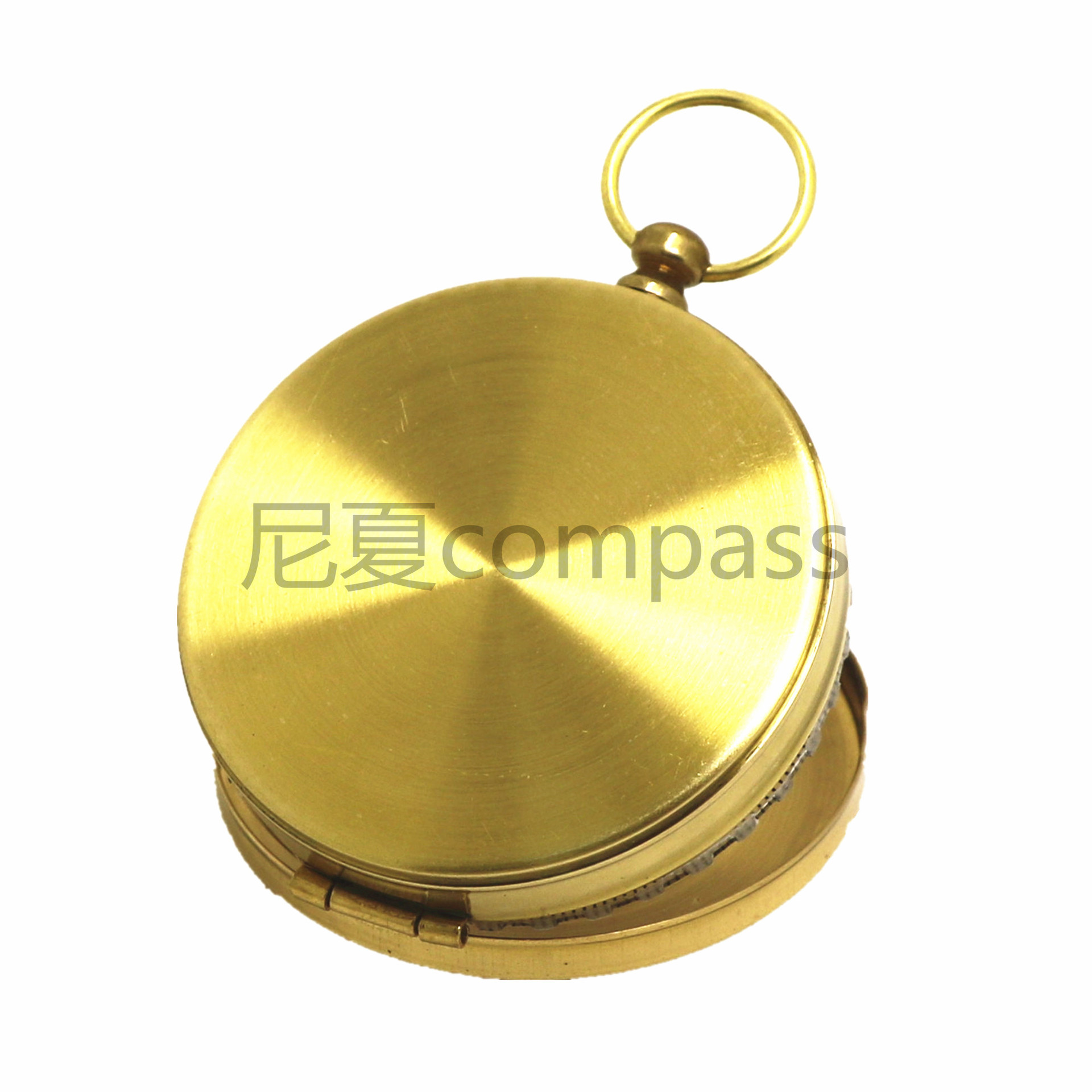 En stock G50 cobre puro flip brújula norte aguja al aire libre multi-funcional aguja de metal con reloj de bolsillo luminoso tipo