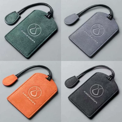Car key bag, Blank Fur Leather Cover Protective - tengshi-simple-rope