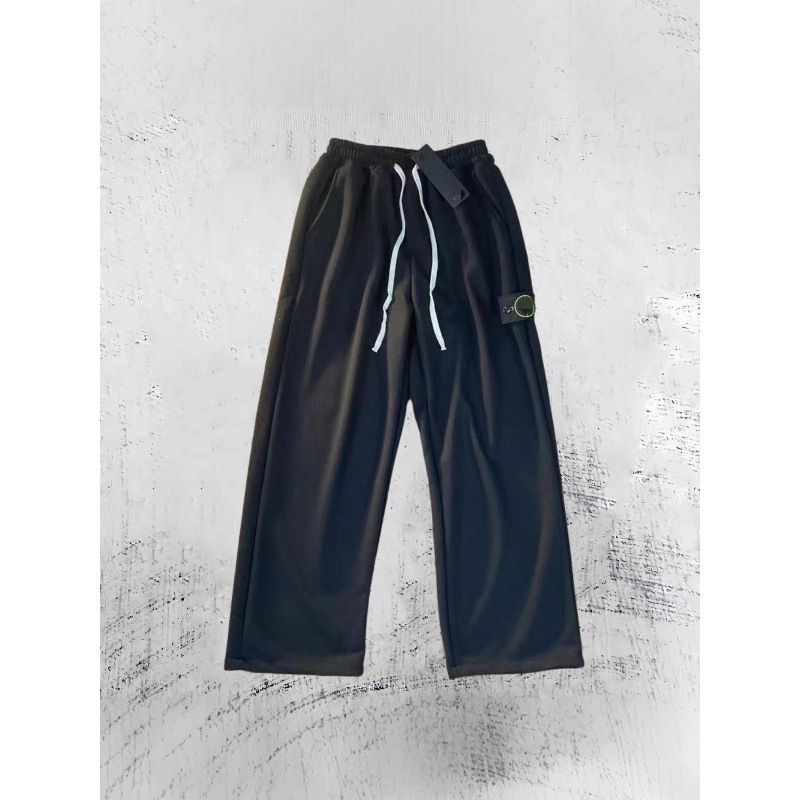 High-End Export Cross-Border Ston Stone Button Embroidered Logo Unisex Casual Long Pants Sports Casual Straight-Leg Pants High-End Export Cross-Border Ston Stone Button Embroidered Logo Unisex Casual Long Pants Sports Casual Straight-Leg Pants
