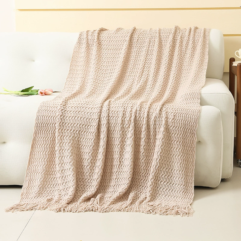 Трансграничные весенние повседневные одеяла диван офис самолет кондиционер тканые одеяла ins дремлющий кемпинг легкое роскошное одеяло