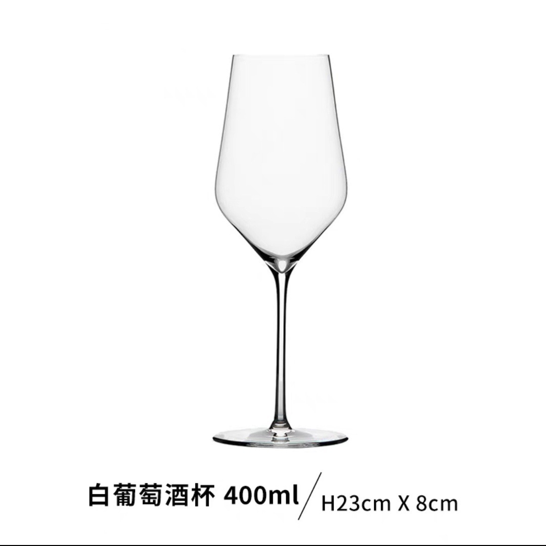 Vaso de vino de cristal hecho a mano, ultra delgado, alto valor de lujo.