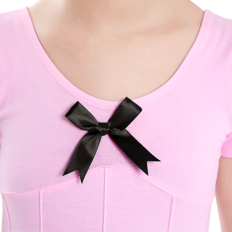 Ropa de baile Ropa de práctica para niños y niñas Ropa de actuación con lazo de manga larga de primavera y otoño Ropa de actuación Ropa de gimnasia corporal para niños