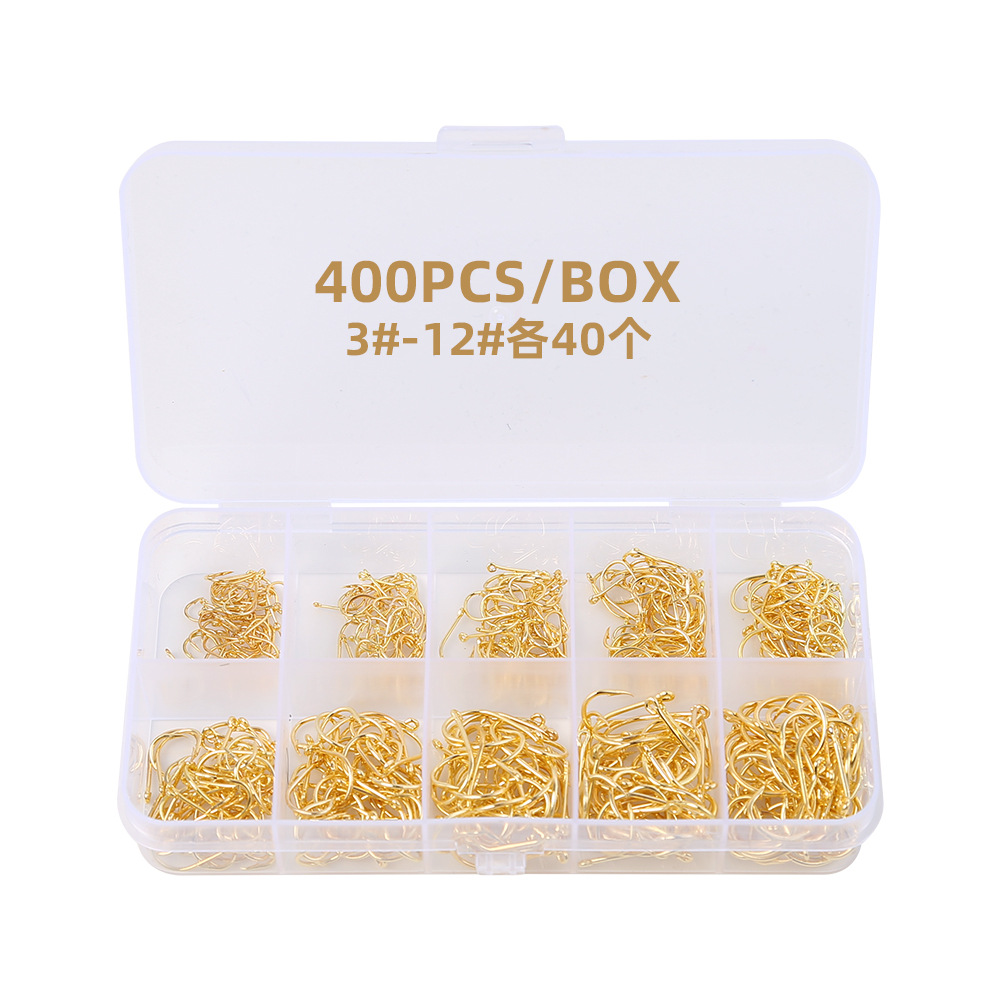 Etiquetado y envío 3-12 # Anzuelo de púas Iseni AliExpress exporta juego de anzuelos equipo de pesca