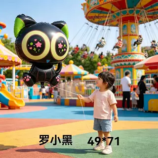 新款光膜非自封口飘空气球罗小海热卖款卡通可爱造型广场地摊装饰
