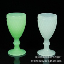古法琉璃玉酒杯高脚杯敞口家用酒杯葡萄酒杯古典红酒杯家用玉酒杯