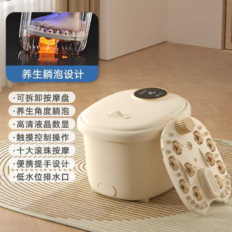 Bañera de pies eléctrica automática con masaje y calentamiento, temperatura constante para uso doméstico