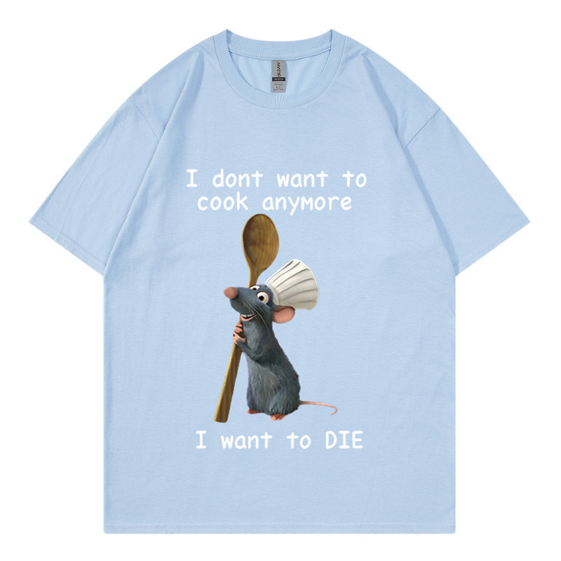 Funny printed round neck short sleeved T-shirt for men's summer fashion label loose fitting couple casual half sleeved tee_voghion.com