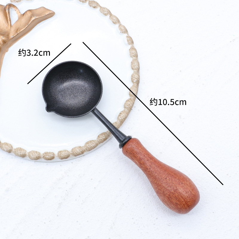 Pintura al fuego cuchara antiadherente sello de pintura al fuego cera de fusión cuchara antiadherente limpieza fácil con horno de fusión herramienta de uso cuchara antiadherente