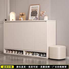 实木鞋柜家用门口大容量收纳柜防尘一体鞋柜现代入户客厅储物柜子