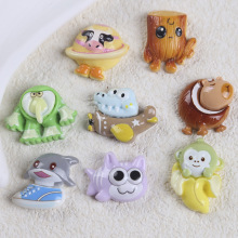 卡通山海经动物diy树脂配件手工发夹钥匙扣手机壳吊坠装饰品新款