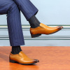 Classic suit jacket pointy toe for leather shoes, leather casual footwear English style, loafers, genuine leather, cowhide