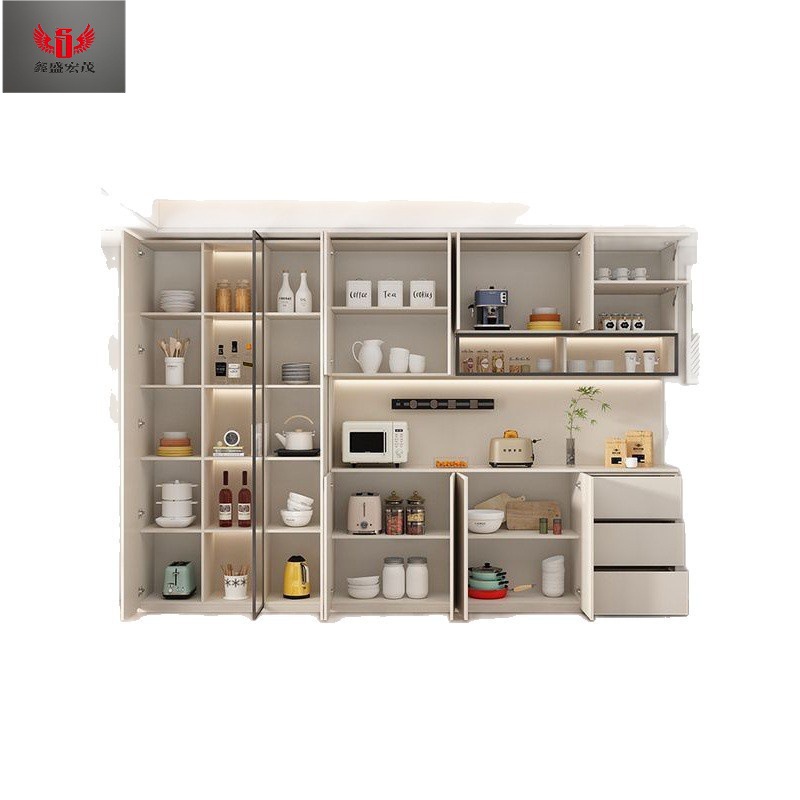Gabinete de comedor de madera maciza contra la pared todo en un armario de vino de madera maciza sala de estar almacenamiento multifuncional gabinete de cocina
