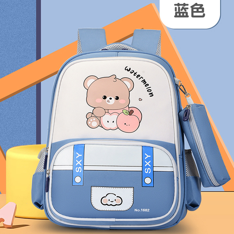 Mochila escolar infantil para estudiantes de primaria 1234 grados mochila de niña de dibujos animados transpirables de gran capacidad mochila de niños