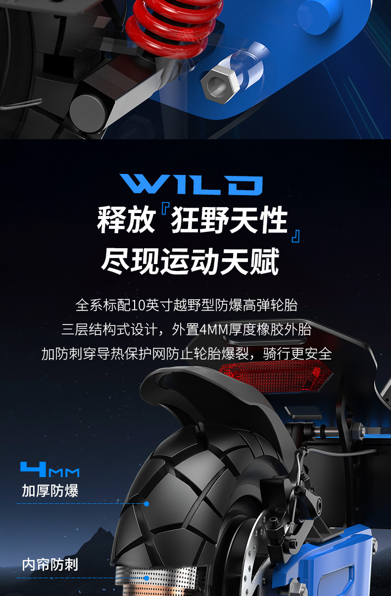 10inch Electric Folding Scooter, Portable Adult Mobility Scooter, Small Electric Vehicle with a Range of about 60Km, Cross-Border