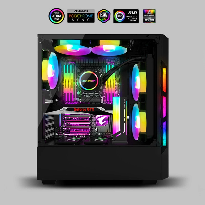 Память с подсветкой RGB, радиатор, ARGB синхронизация AURA, светящийся декоративный светодиодный модуль памяти