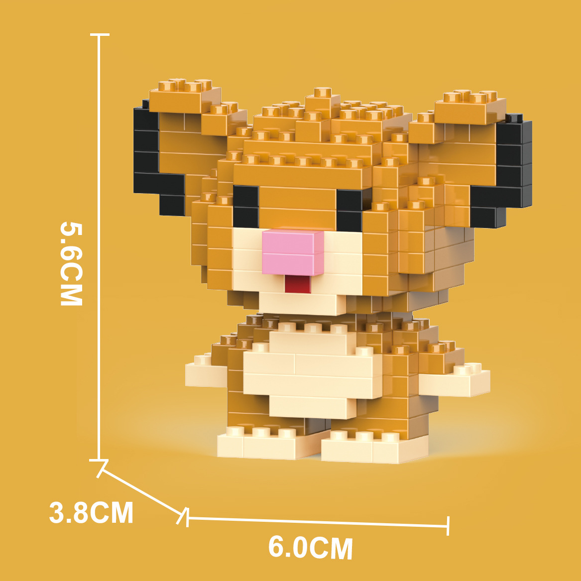 Compatible con LEGO gigante Panda flor azul lindo muñeca de dibujos animados montado bloques construcción juguete para niños puesto caja ciega al por mayor