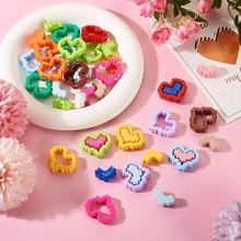 烤漆亚克力像素爱心框框组合串珠 DIY手机链饰品配件串珠笔装饰珠