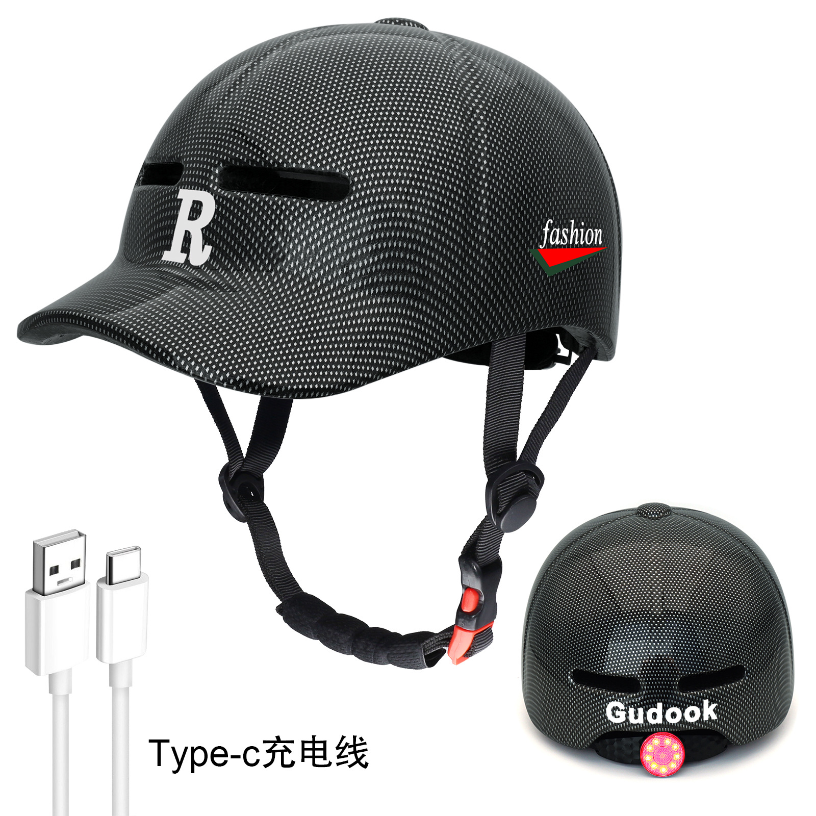 Gorro de pico de pato moldeado de una pieza para ciclismo, desplazamientos, casco para scooter eléctrico para todas las estaciones, patineta, patinaje sobre ruedas, béisbol