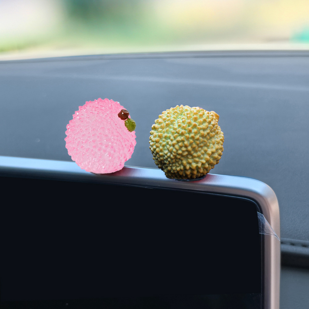 Luz nocturna [regalo de coche nuevo-durian olvidado] decoraciones de automóviles raras y extrañas lindas lichi control central de automóviles