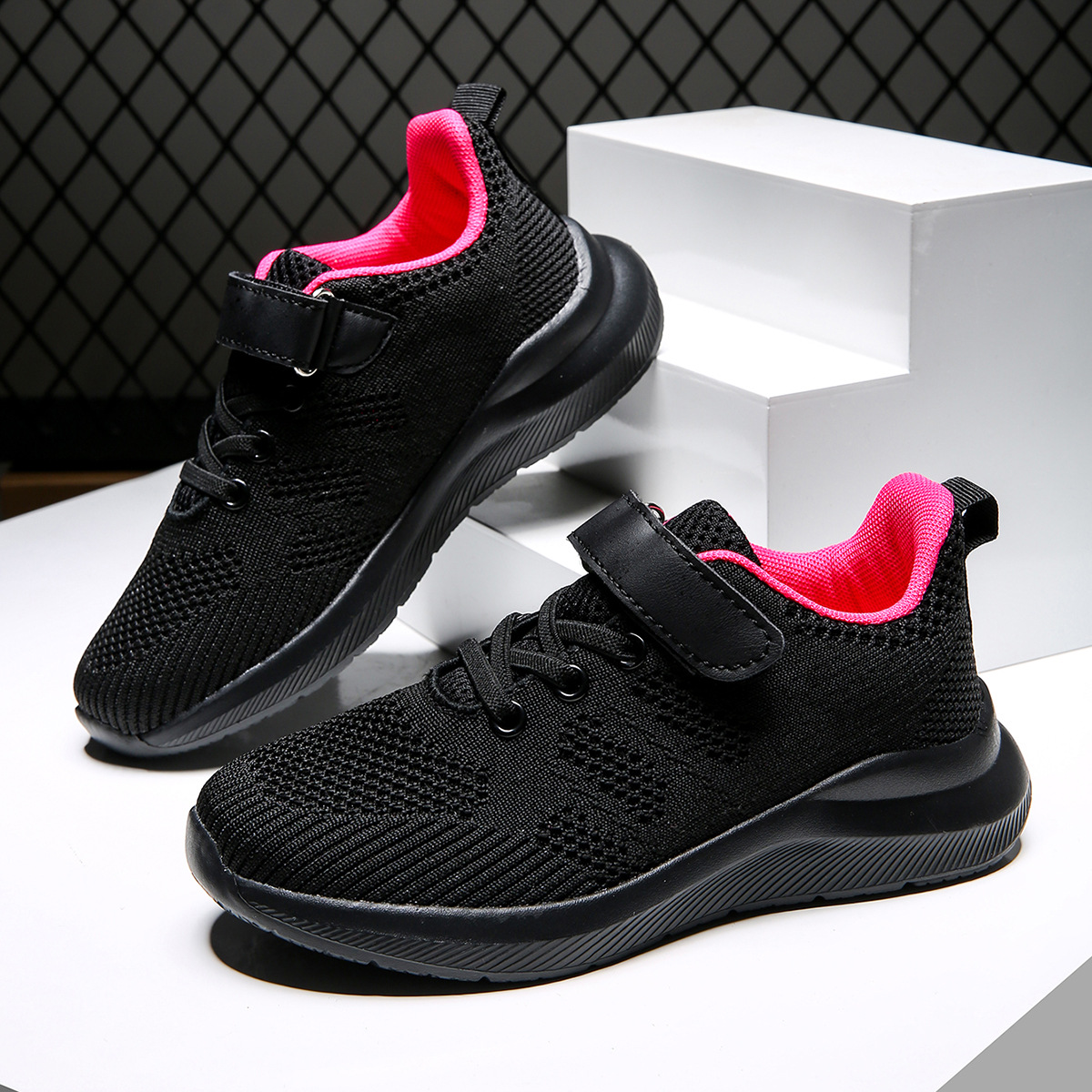 Zapatillas de Running de Tejido Volador para Niños de Tejido y MD, Transpirables y Ligeras para Uso Diario