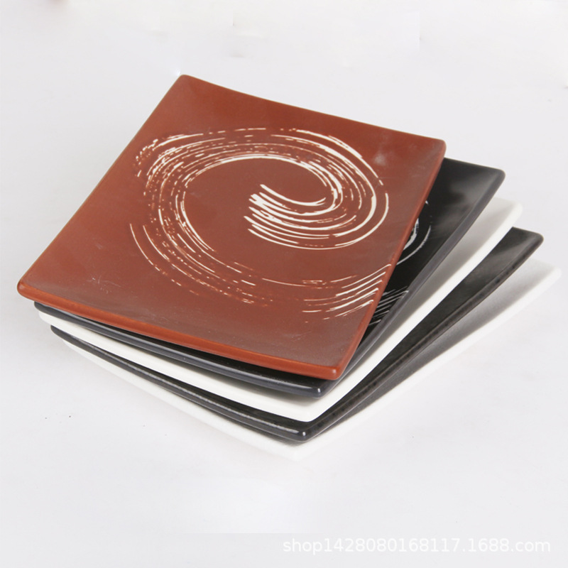 Cubertería de cerámica 9,5 Sushi placa rectangular grande bandeja para hornear