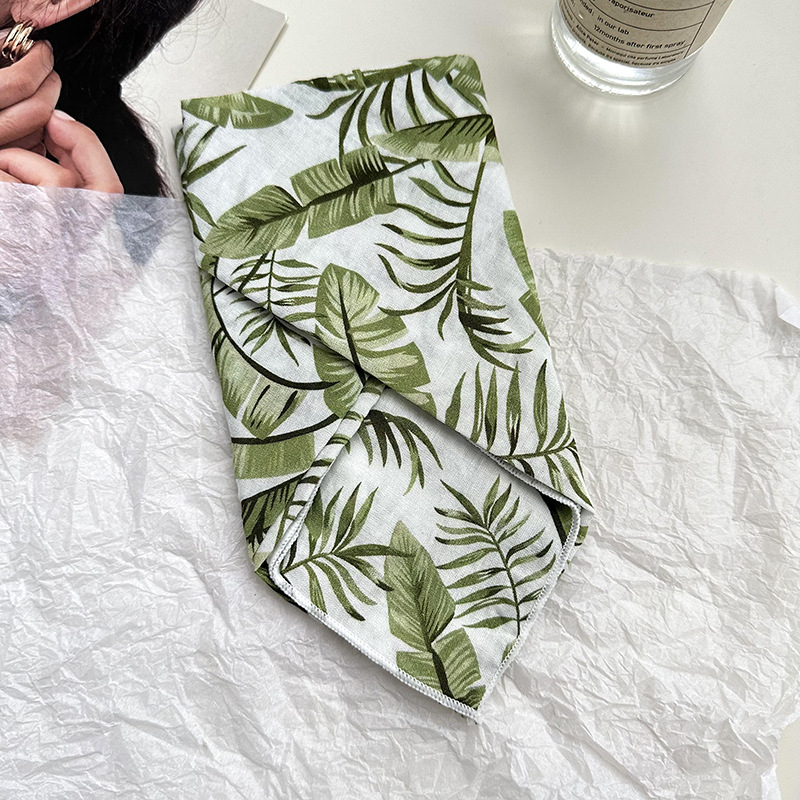 55 bufanda de seda, cinturón para el cabello, algodón y lino, bufanda cuadrada pequeña, arte coreano, moda de todo fósforo, primavera y otoño, nueva bufanda de temperamento, bufanda