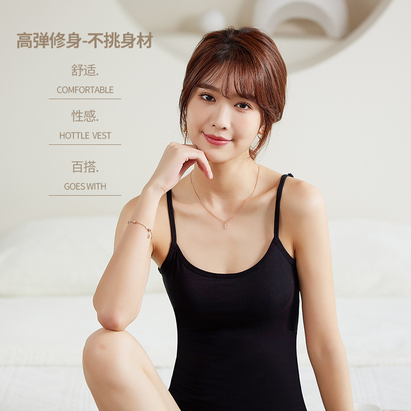 Camisola larga anti-Exposición para niñas más tamaño sin mangas interior y exterior superior verano delgada