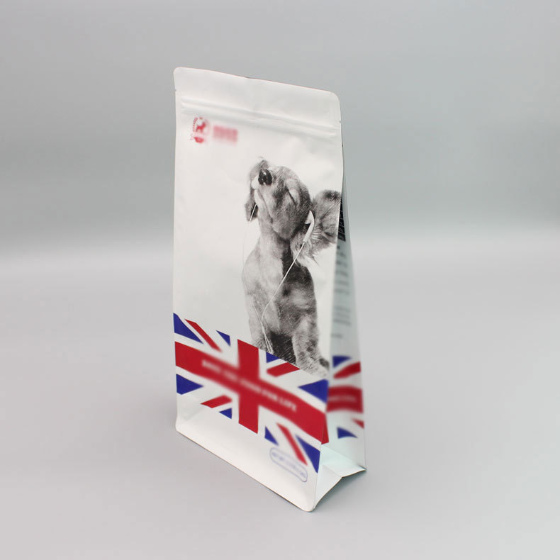 批发八边封狗粮袋宠物食品自立自封袋定做人气塑料包装袋免费设计