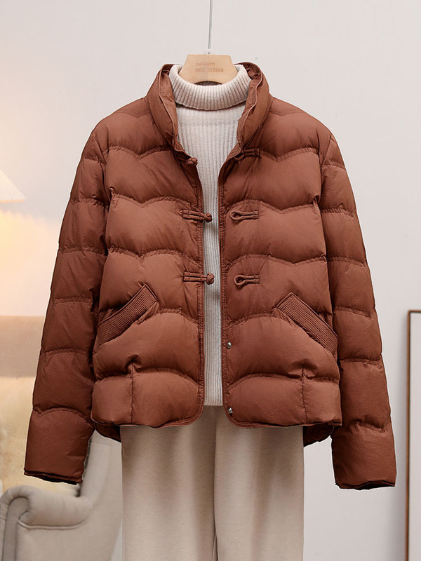 90 White Duck down Lightweight down Jacket for Women, New Autumn and Winter Style, Chinese Style, Petite Fashion Trendy Coat