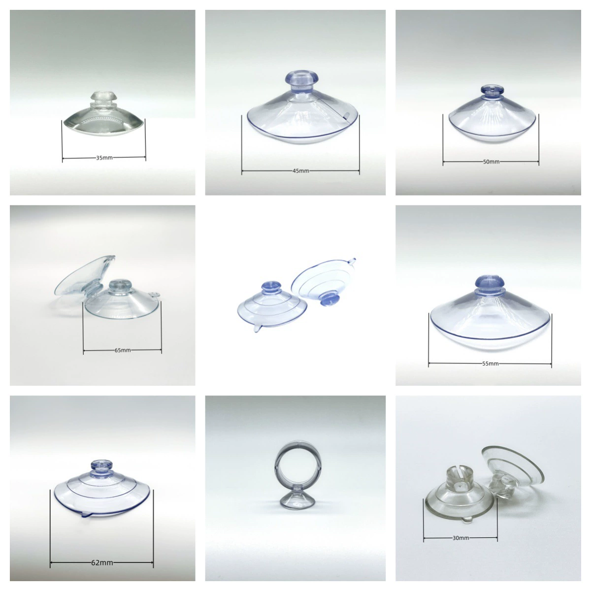 Поставка 30 мм грибная головка прозрачная маленькая присоска трансграничная горячая продажа экологически чистая пвх грибная головка присоска силиконовая присоска