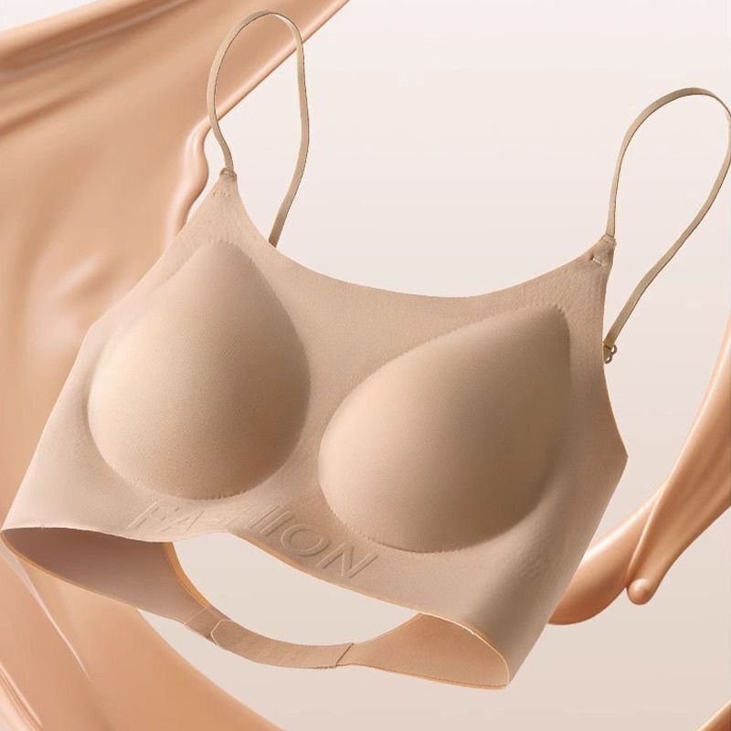 White Non-Transparent Foundation-Like Invisible Bra for Women, Comfortable and Natural Skin Color, Seamless Beauty Back Push-Up Bra for Summer White Non-Transparent Foundation-Like Invisible Bra for Women, Comfortable and Natural Skin Color, Seamless Beauty Back Push-Up Bra for Summer