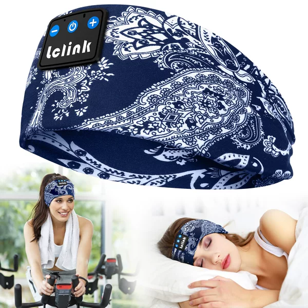 Cross-border hot Bluetooth headscarf outdoor running headband noise reduction fitness sleep Sports sweat-absorbent mobile phone call headband