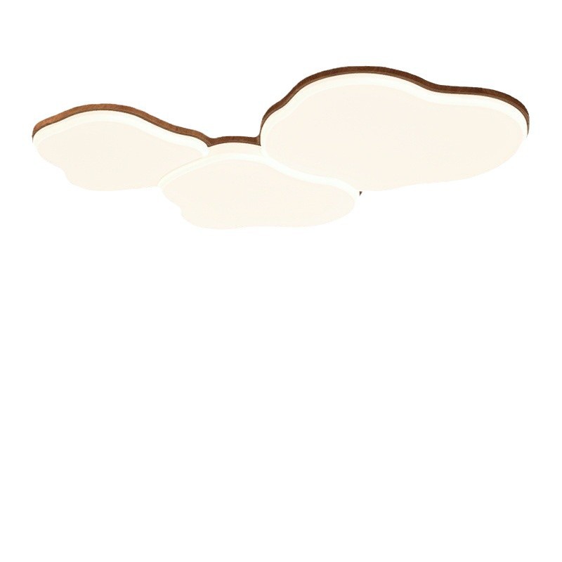 Lámpara de techo de sala de estar, lámpara principal de nogal, protección ocular, nubes, lámpara de dormitorio de estilo antiguo, lámpara de decoración del hogar de Zhongshan para toda la casa