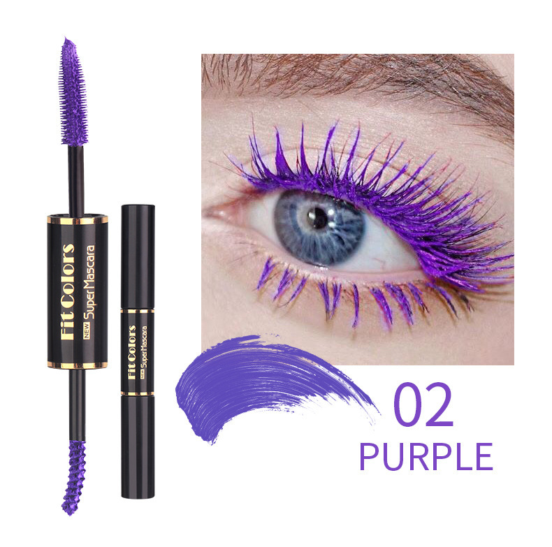 Fit Colors Double-head colored mascara is thick, curly and less likely to smudge white hair undefined
