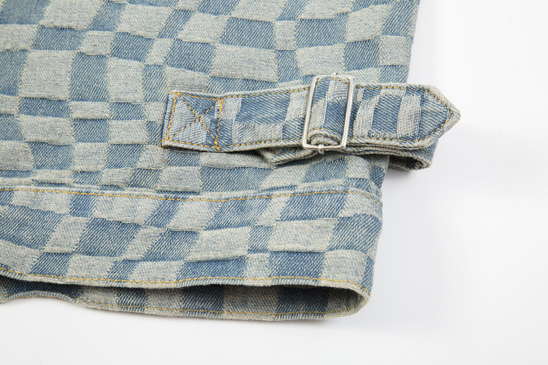 Abbigliamento maschile, marchio di moda di alta moda, giacca in denim con patchwork di fiori di anacardi strappati_voghion.com