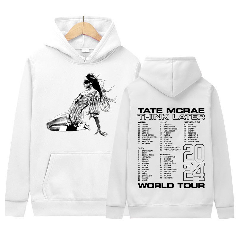 90s Vintage Tate McRae Tour 2024 New Hoodie Men Women's Caso