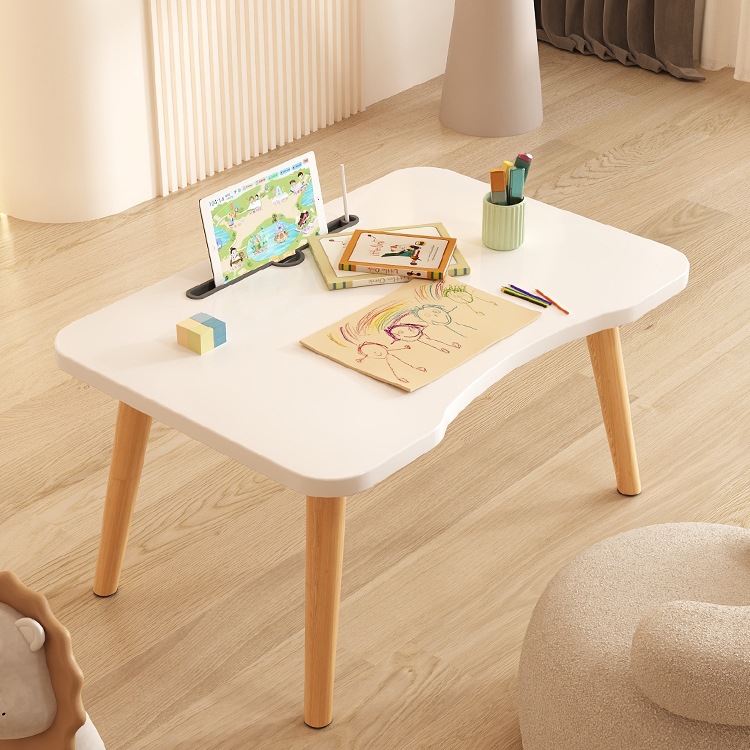 Sanmeng Peanut Table Kidsren's Baby Early Education Table Primary School Students Home Desk Solid Wood Kidsren's Writing Handmade Table
