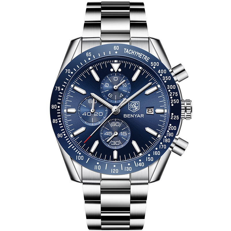 BENYAR Binya 5140 reloj de cuarzo popular de los hombres sincronización impermeable deportes moda de moda reloj de silicona reloj de los hombres